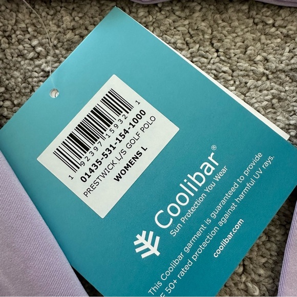 Coolibar UPF 50+ Women's Prestwick Golf Polo - Sun Protective Size Large - Picture 3 of 7